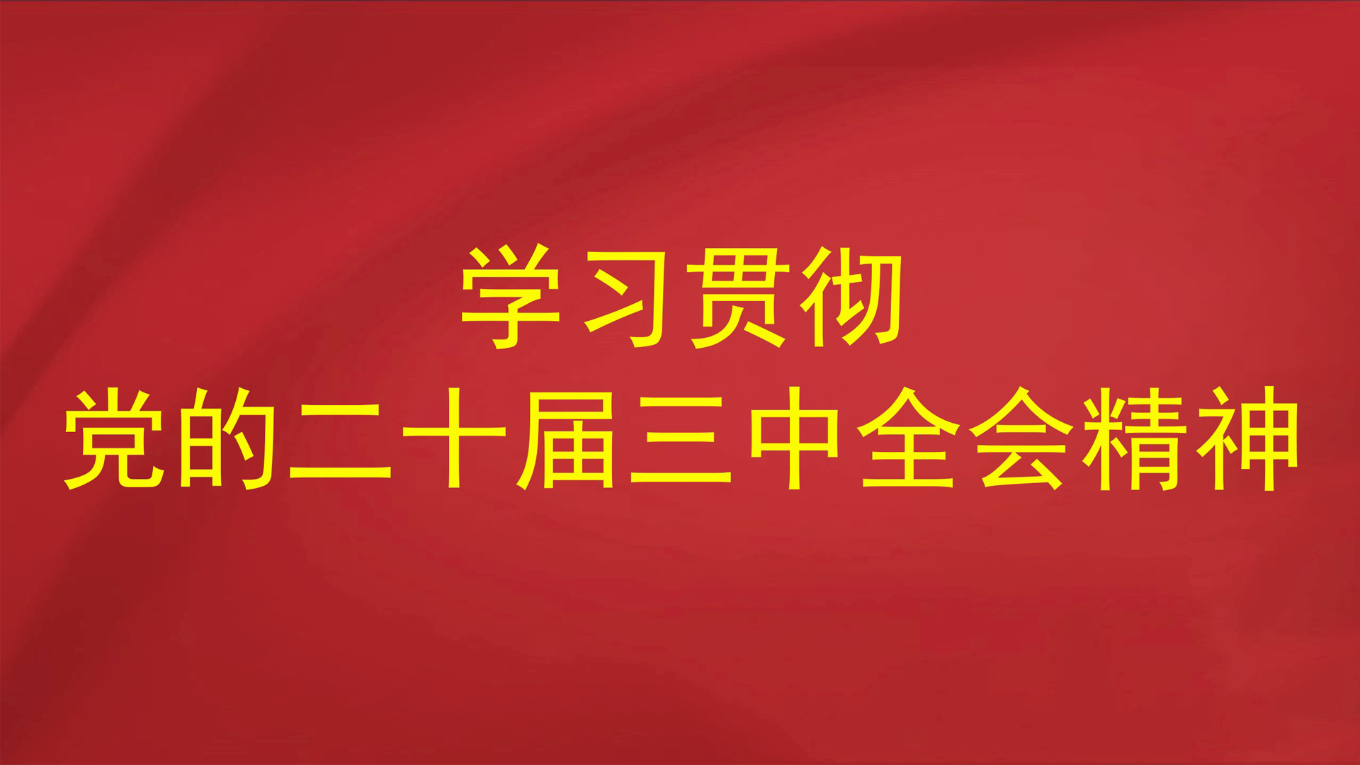 学习贯彻党的二十届三中全会精神