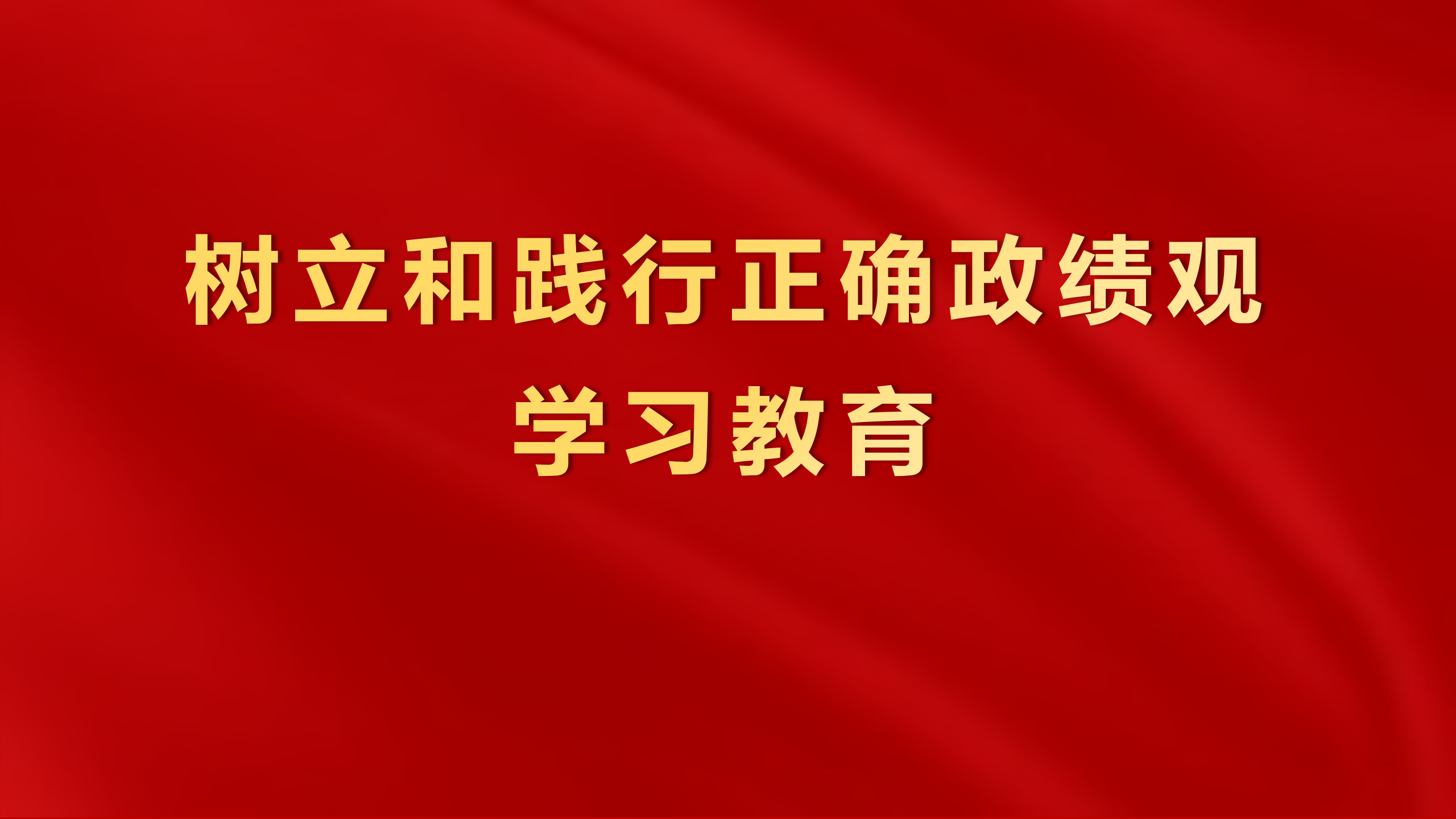 树立和践行正确政绩观学习教育